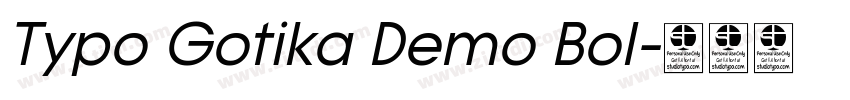 Typo Gotika Demo Bol字体转换